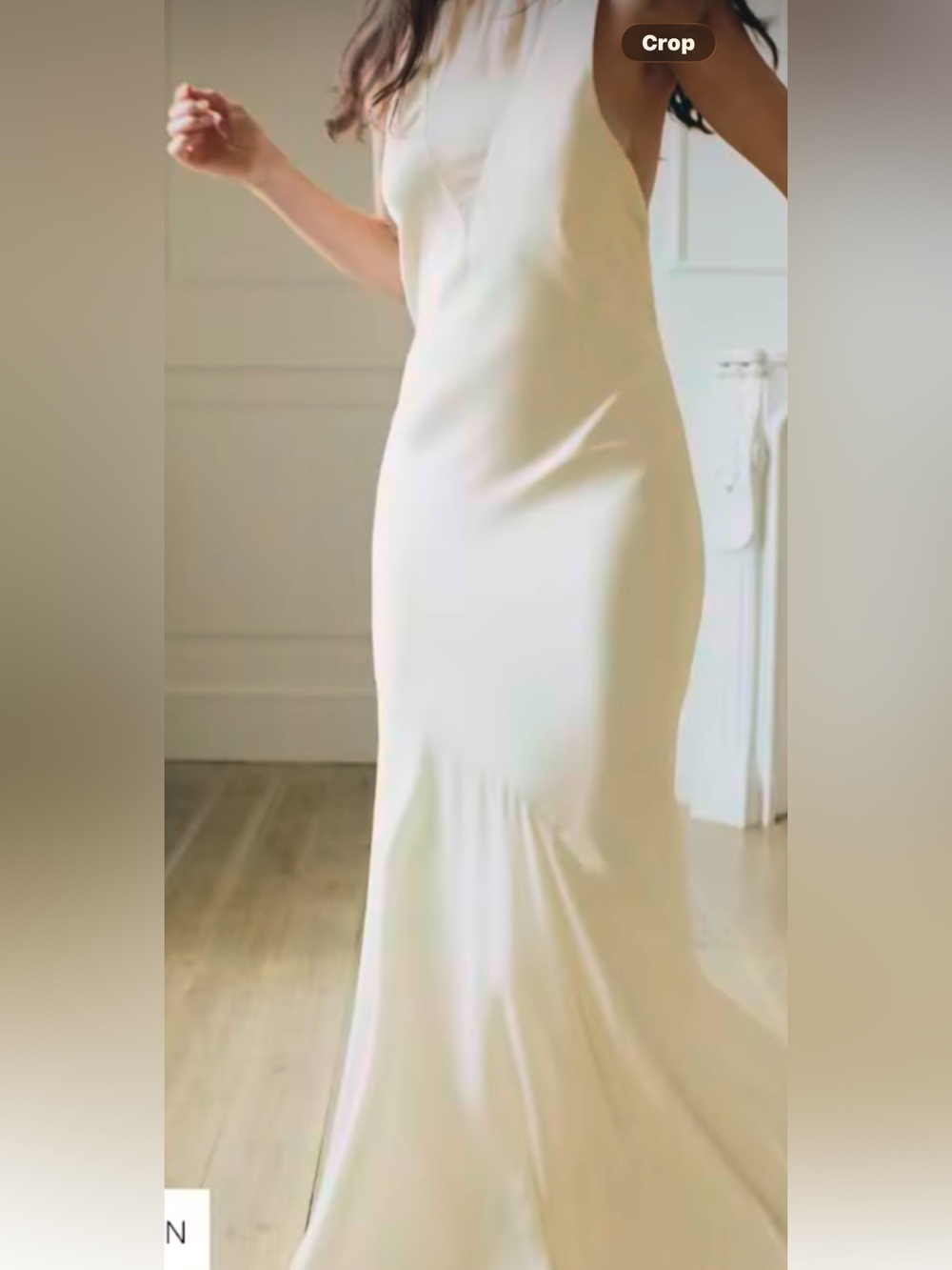 ZARA LONG COMBINED SATIN DRESS